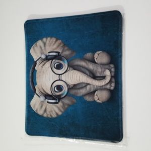 Elephant headset music Gaming Computer laptop Mouse Pad 12" X 10"